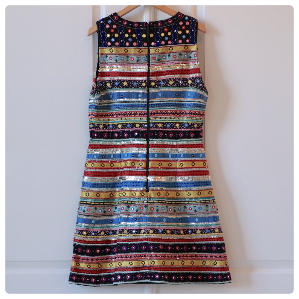 ALICE + OLIVIA Embroidered Embellished Dress - Picture 10 of 11